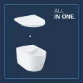 Piekaramais Tualetes pods Grohe Start Round, piekaramais ar SoftClose vāku, Rimless, Alpine White,103848SH00 NEW