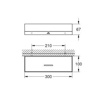 Vonia Grohe Allure, ilgis 30 cm, matinė Cool Sunrise, 40966GN1 NEW