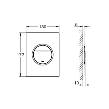 Poga Montāžas rāmim Grohe Nova Cosmopolitan S, Hard Graphite, 37601A00 NEW