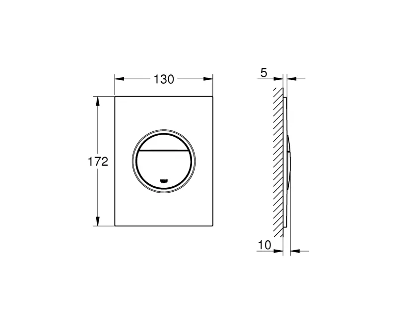 Poga Montāžas rāmim Grohe Nova Cosmopolitan S, Hard Graphite, 37601A00 NEW
