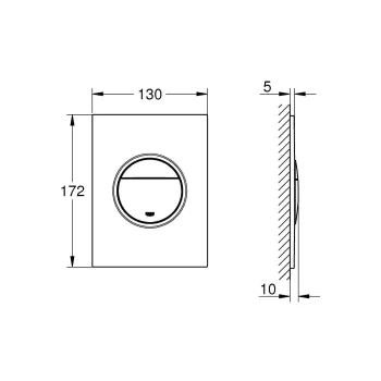 Poga Montāžas rāmim Grohe Nova Cosmopolitan S, matēta Cool Sunrise, 37601GN0 NEW