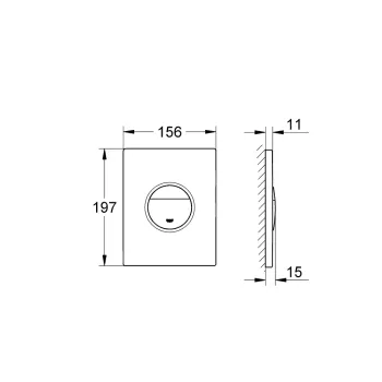 Poga Montāžas rāmim Grohe Nova Cosmopolitan, phantom black, 38765KF0 NEW