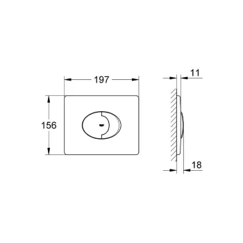 Poga Montāžas rāmim Grohe Skate Air, hroms, 38506000 NEW