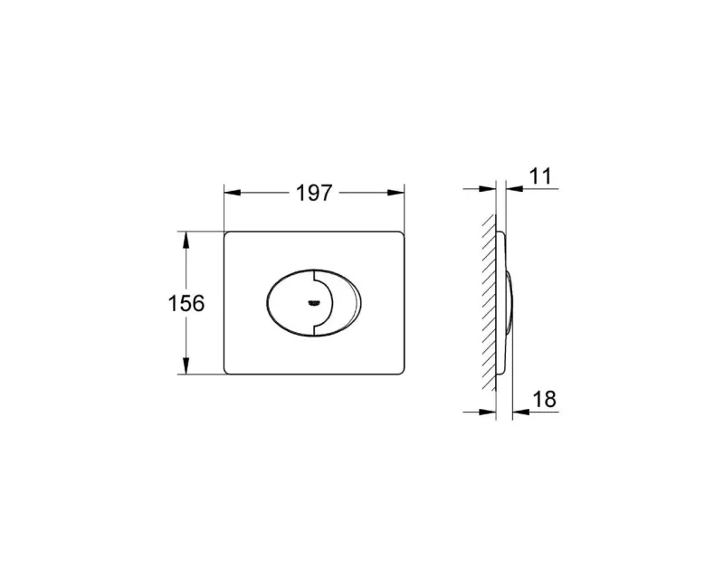 Poga Montāžas rāmim Grohe Skate Air, hroms, 38506000 NEW