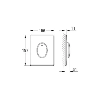 Poga Montāžas rāmim Grohe Skate Air, hroms, 38564000 NEW
