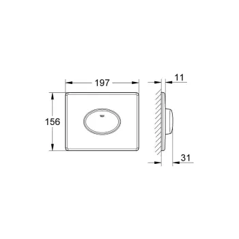 Poga Montāžas rāmim Grohe Skate Air, hroms, 38565000 NEW
