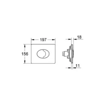 Poga Montāžas rāmim Grohe Skate Air, hroms, 42305000 NEW