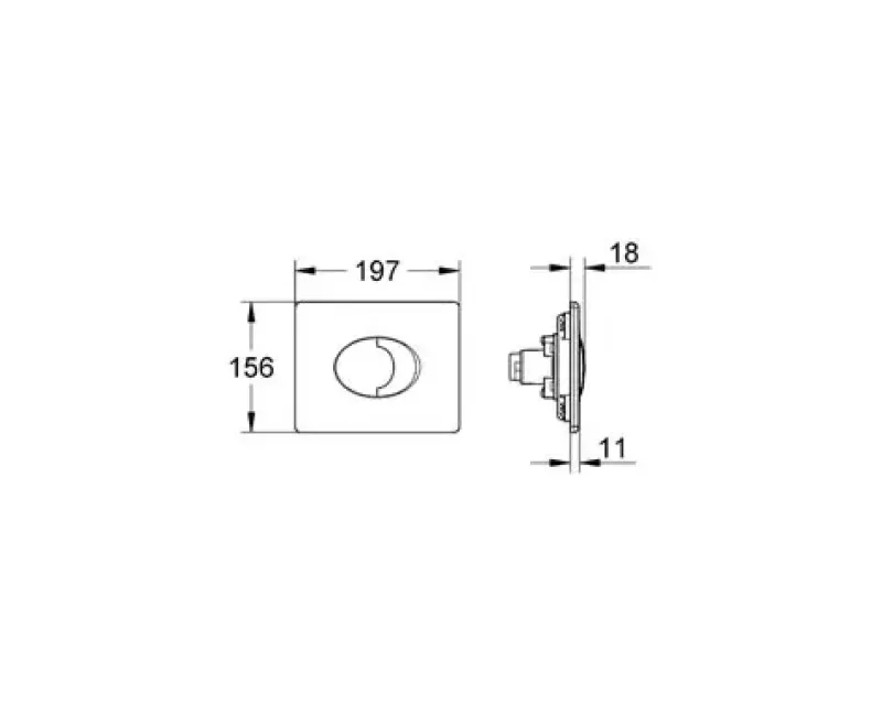 Poga Montāžas rāmim Grohe Skate Air, matēts hroms, 42305P00 NEW