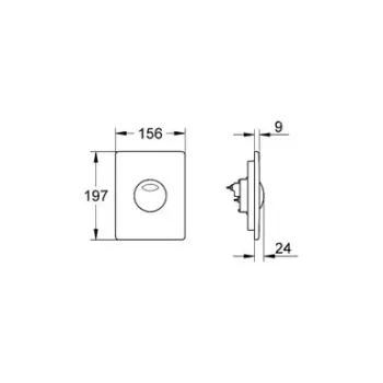 Poga Montāžas rāmim Grohe Skate, matēts hroms, 42303P00 NEW