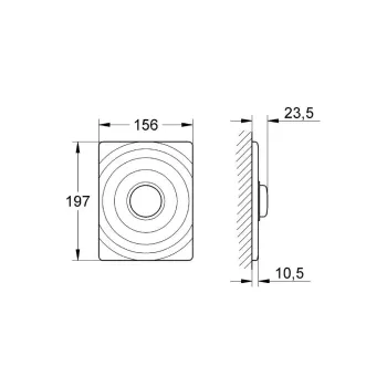Poga Montāžas rāmim Grohe Surf, hroms, 37069000 NEW
