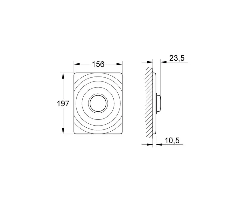Poga Montāžas rāmim Grohe Surf, hroms, 37069000 NEW