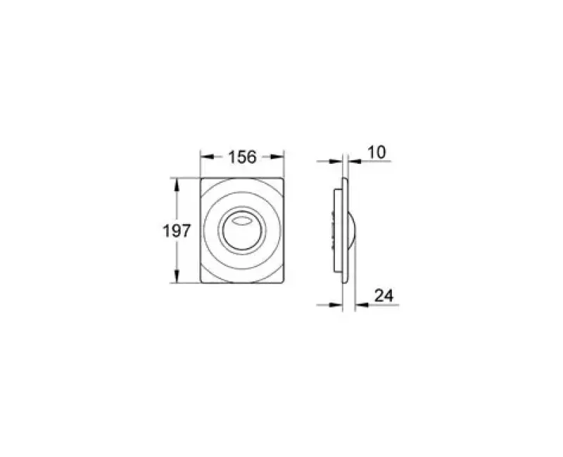 Poga Montāžas rāmim Grohe Surf, hroms, 42302000 NEW