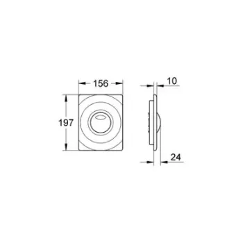 Poga Montāžas rāmim Grohe Surf, matēts hroms, 42302P00 NEW