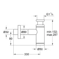 Sifons izlietnei Grohe Design, hroms, 28912000 NEW
