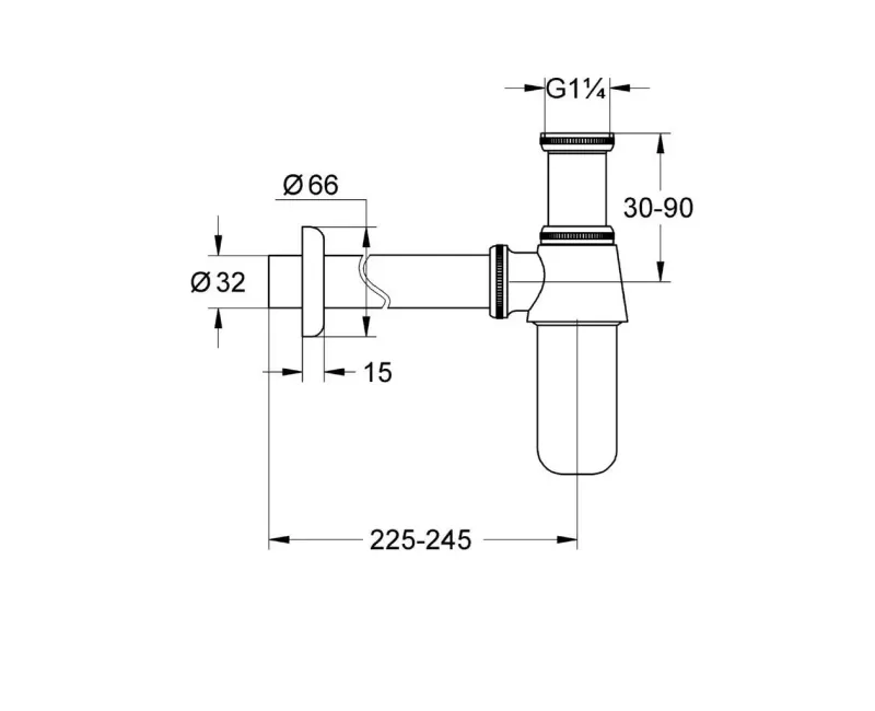 Sifons izlietnei Grohe Design, hroms, 28920000 NEW