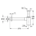 Sifons izlietnei Grohe Design, supersteel, 40564DC0 NEW