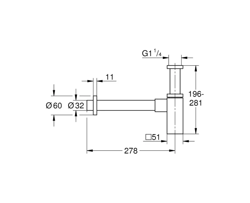 Sifons izlietnei Grohe Design, supersteel, 40564DC0 NEW