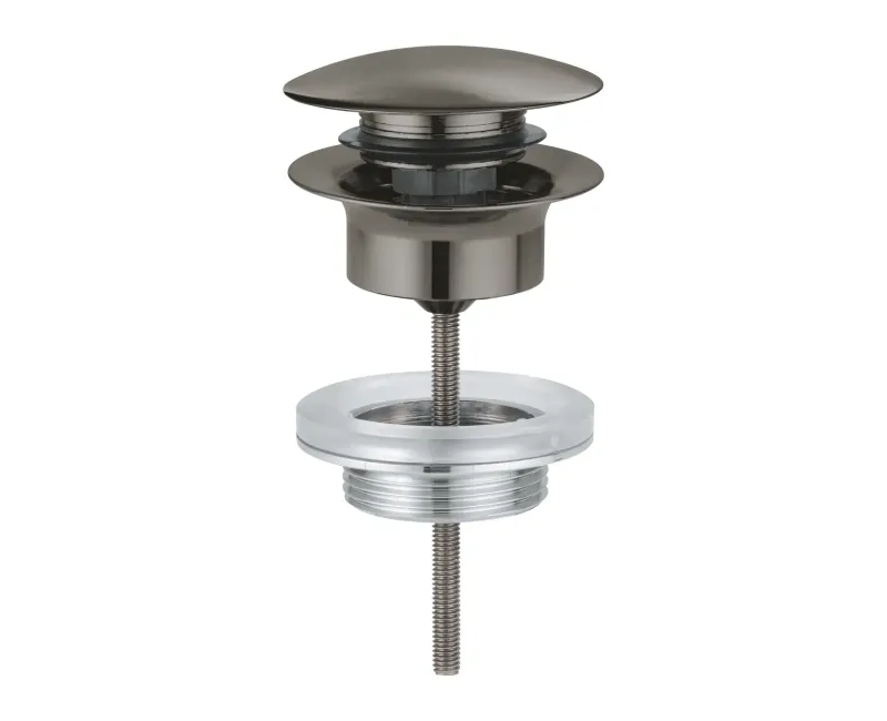 Sifons izlietnei Grohe, ar vārstu, matēta Hard Graphite, 65807AL0 NEW
