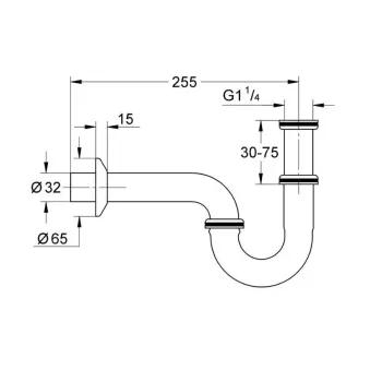 Sifons izlietnei Grohe , hroms, 28947000 NEW