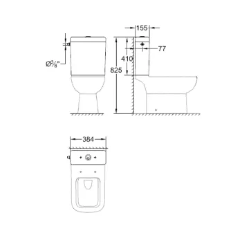 Skalošanas kaste Grohe BauEdge, Alpine White, 39812000 NEW