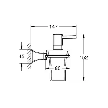 Šķidro ziepju dozators Grohe Grandera, balts, hroms, 40669000 NEW