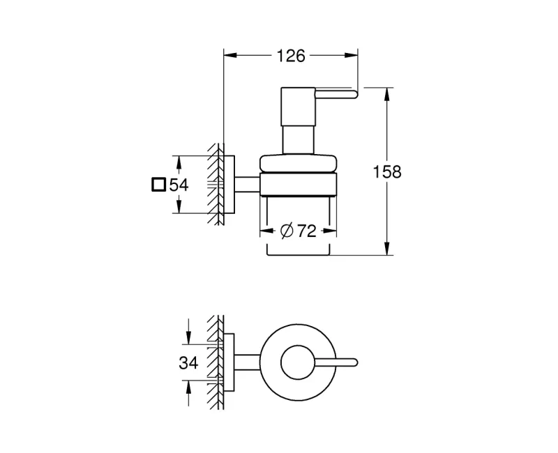 Šķidro ziepju dozators Grohe QuickFix Start Cube, stikls/hroms, 41098000 NEW