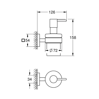 Šķidro ziepju dozators Grohe QuickFix Start Cube, stikls/matēts melns, 410982430 NEW