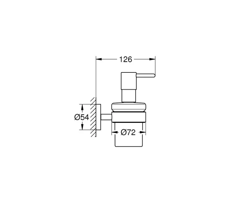Дозатор жидкого мыла Grohe QuickFix Start, стекло/хром, 41195000
