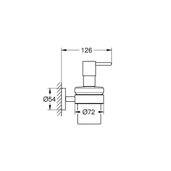 Šķidro ziepju dozators Grohe QuickFix Start, stikls/matēts melns, 411952430 NEW