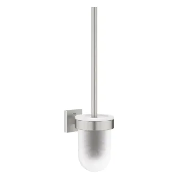 Щетка для унитаза Grohe QuickFix Start Cube, настенного монтажа с держателем, стекло/суперсталь, 40977DC0