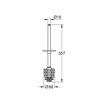 Щетка для унитаза Grohe Selection Cube, хром, 40868000