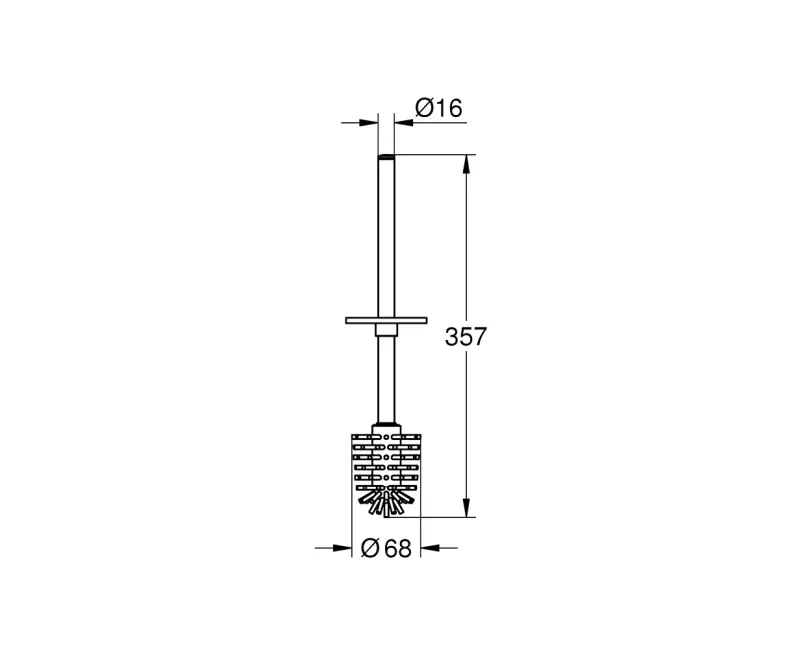 Щетка для унитаза Grohe Selection Cube, хром, 40868000