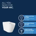 Tualetes pods Grohe Euro Ceramic, universāla izplūde, Rimless, Triple Vortex, Alpine white, 102489SH00 NEW