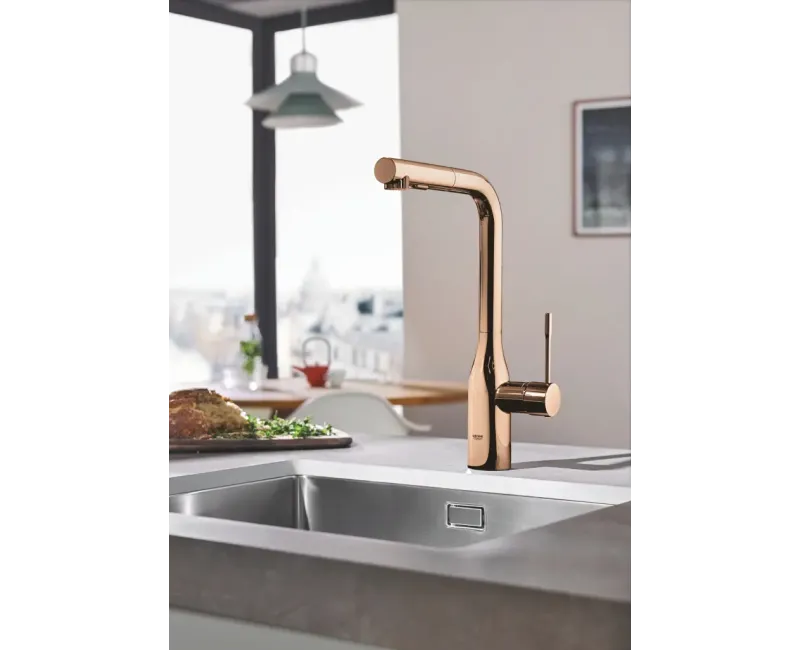 Vannas istabas Vannas istabas izlietnes maisītājs Grohe Essence, ar izvelkamu uzgali, Warm Sunset, 30270DA0 NEW