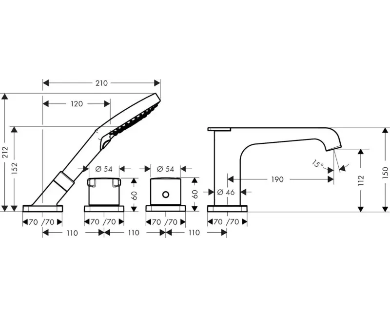 Vannas istabas Vannas istabas izlietnes maisītājs Grohe Euroeco Cosmopolitan E Bluetooth, termostats, elektronisks, hroms, 36410000 NEW