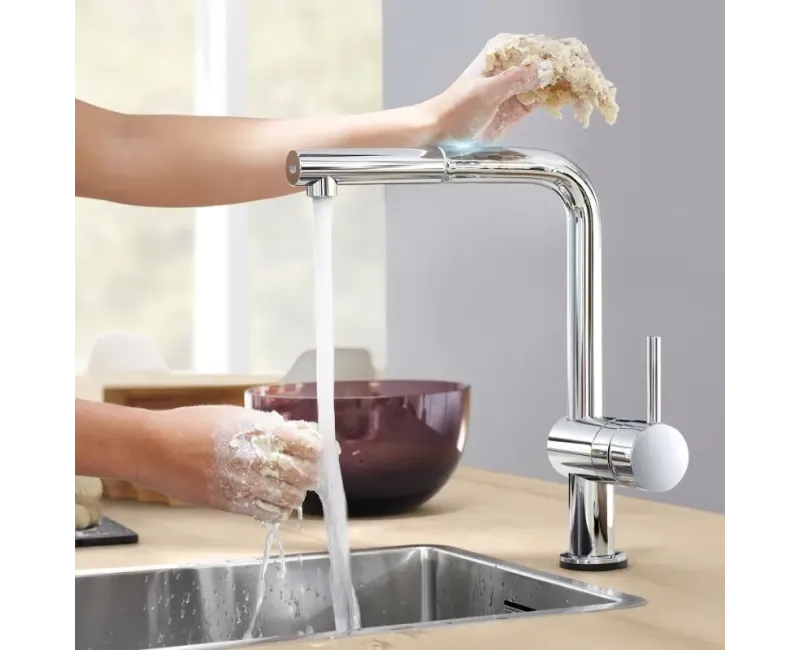 Смеситель для раковины в ванной Grohe MintaTouch, электронный, хром, 31360001