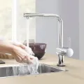 Смеситель для раковины в ванной Grohe MintaTouch, электронный, хром, 31360001
