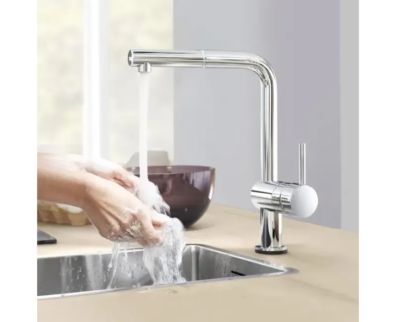 Смеситель для раковины в ванной Grohe MintaTouch, электронный, хром, 31360001