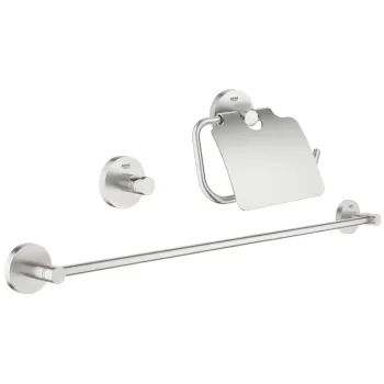 Vannas istabas aksesuāru komplekts Grohe Essentials, 3 daļu, supersteel, 40775DC1 NEW