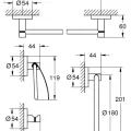Vonios aksesuarų rinkinys Grohe Essentials, 4 dalių, chromas, 40776001 NEW