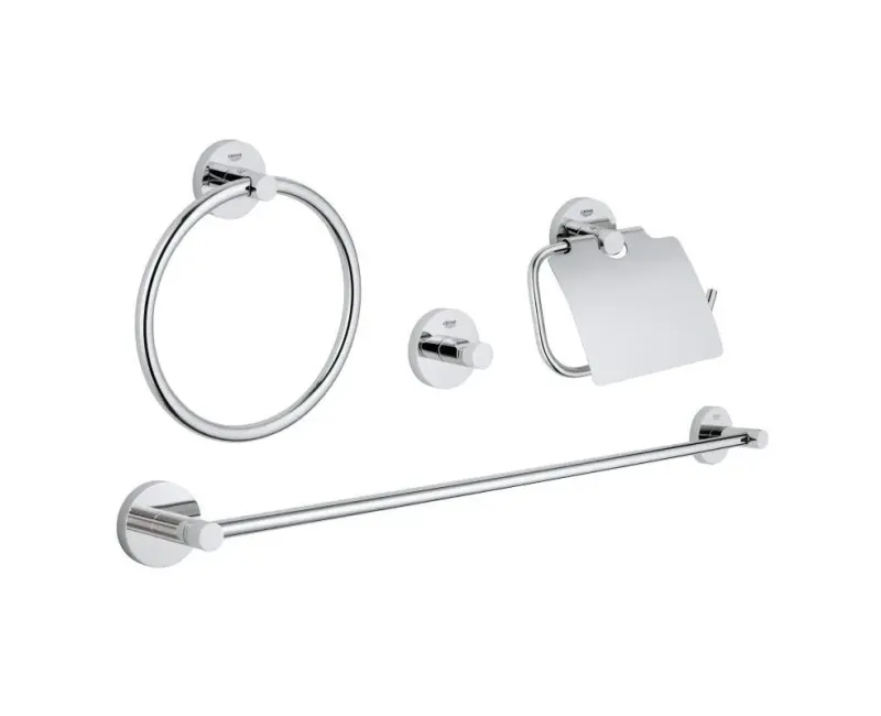 Vonios aksesuarų rinkinys Grohe Essentials, 4 dalių, chromas, 40776001 NEW