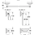 Vannas istabas aksesuāru komplekts Grohe Essentials, 5 daļu, hroms, 40344001 NEW