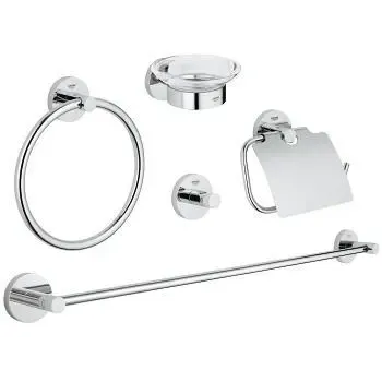 Vannas istabas aksesuāru komplekts Grohe Essentials, 5 daļu, hroms, 40344001 NEW