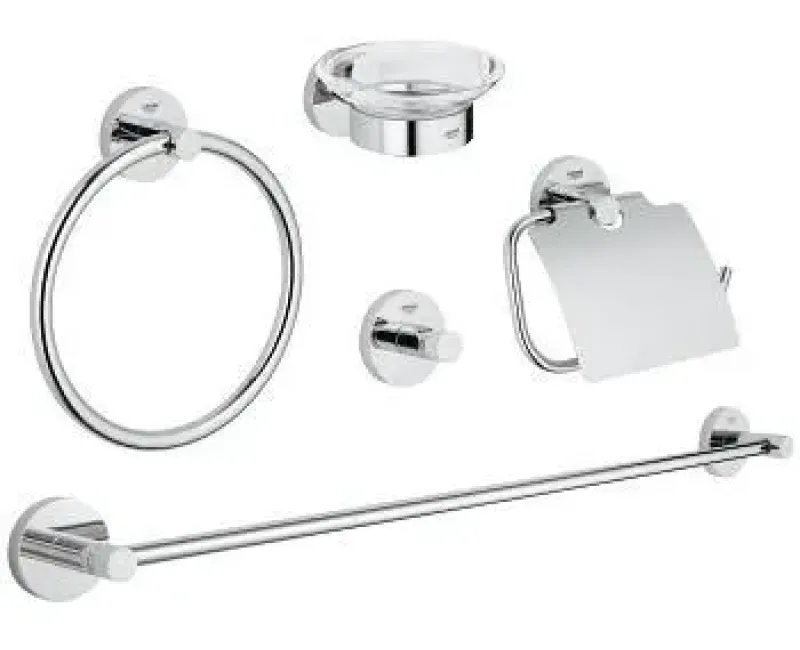 Vannas istabas aksesuāru komplekts Grohe Essentials, 5 daļu, hroms, 40344001 NEW