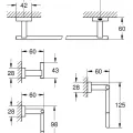 Vannas istabas aksesuāru komplekts Grohe Essentials Cube, hroms, 40778001 NEW