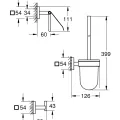 Vonios aksesuarų rinkinys Grohe QuickFix Start Cube, 3 dalių, chromas, 41123000 NEW