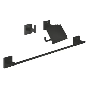 Vannas istabas aksesuāru komplekts Grohe QuickFix Start Cube, 3 daļu, matēts melns, 411242430 NEW