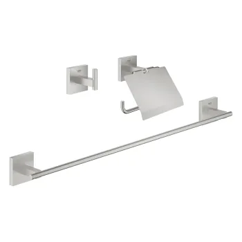 Vannas istabas aksesuāru komplekts Grohe QuickFix Start Cube, 3 daļu, supersteel, 41124DC0 NEW