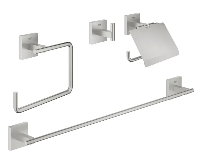 Vannas istabas aksesuāru komplekts Grohe QuickFix Start Cube, 4 daļu, supersteel, 41115DC0 NEW