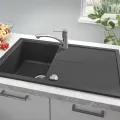 Раковина Grohe K400, с автоматическим сливом, гранит черный, 31640AP0